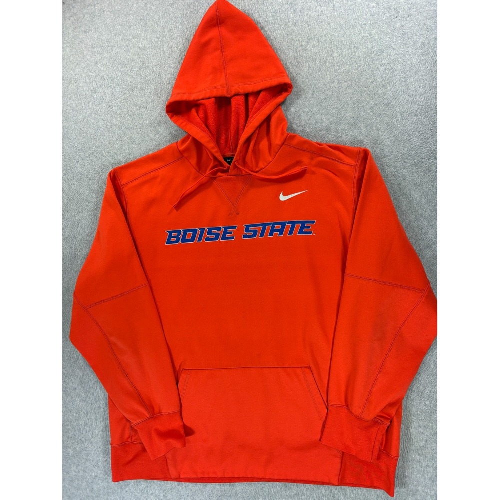 Boise State Broncos Nike Screened Logo Hoodie Sweatshirt (Men's 2XL) Orange